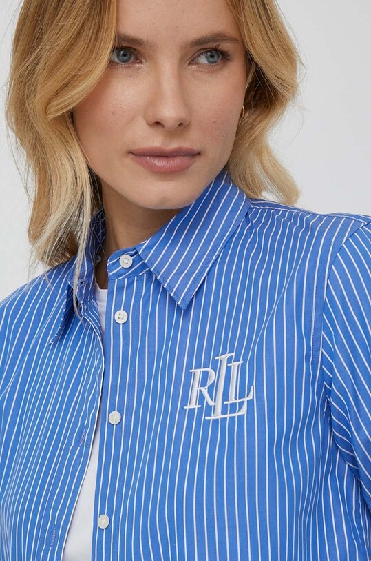 Lauren Ralph Lauren koszula bawełniana 200918567 niebieski