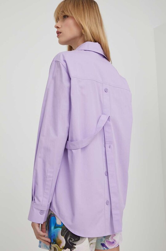 Дрехи Памучна риза Stine Goya Martina Solid SG5801 виолетов
