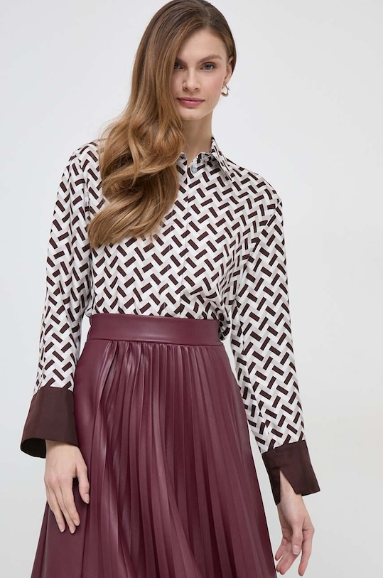Max Mara Leisure koszula jedwabna regular multicolor 2416111017600