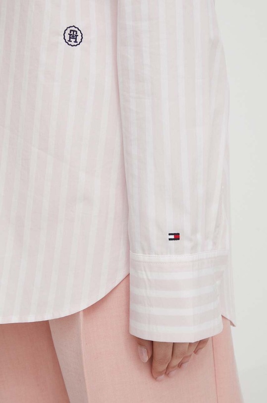 Bavlněná košile Tommy Hilfiger WW0WW41854 růžová