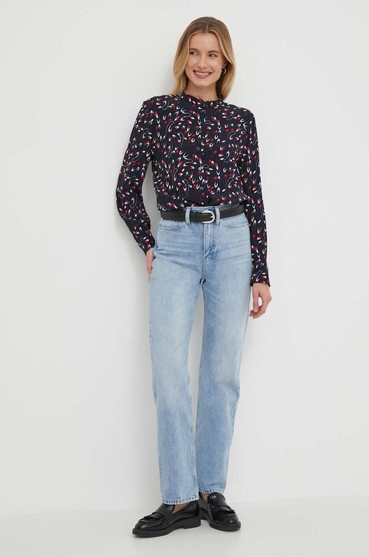 Košile Tommy Hilfiger WW0WW42448 námořnická modř SS24
