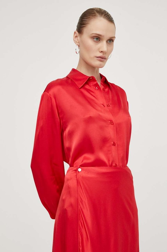 Samsoe Samsoe koszula SAMADISONI czerwony F24100143