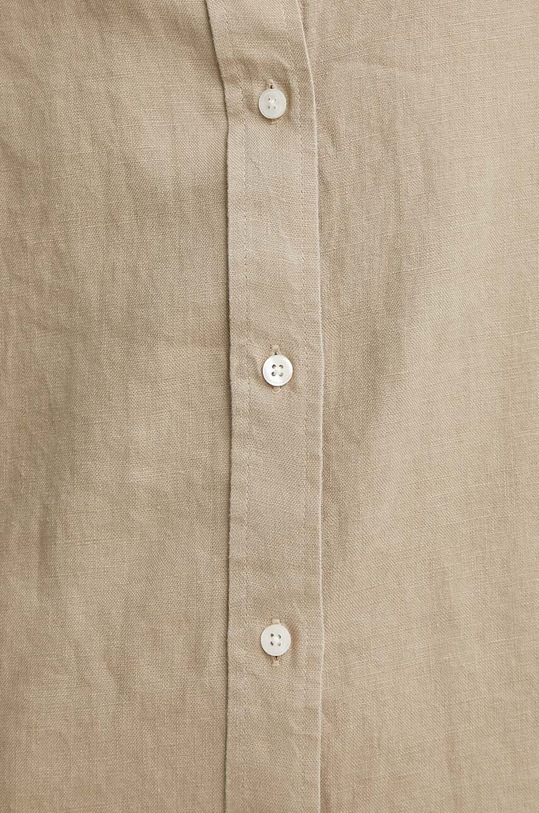 Samsoe Samsoe koszula lniana SALOVA F24100188 beżowy