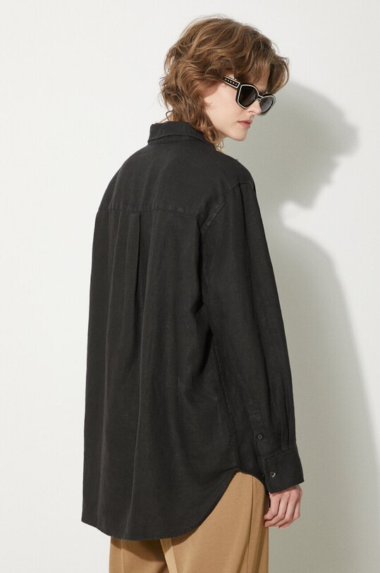 Abbigliamento Samsoe Samsoe camicia di lino SALOVA F24100188 nero