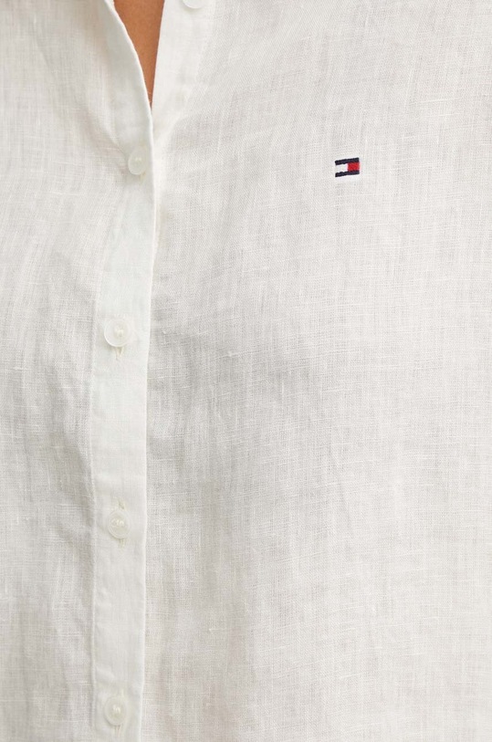 Сорочка з льону Tommy Hilfiger WW0WW42037 бежевий