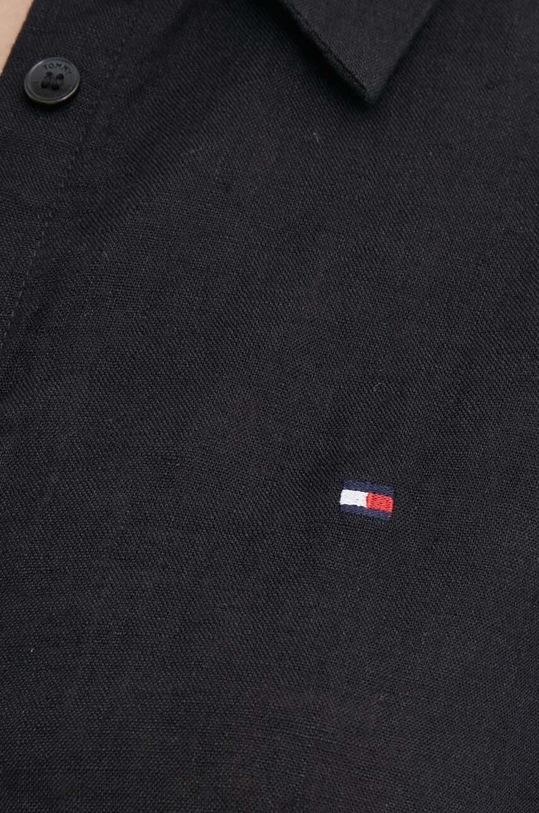 Сорочка з льону Tommy Hilfiger WW0WW42037 чорний