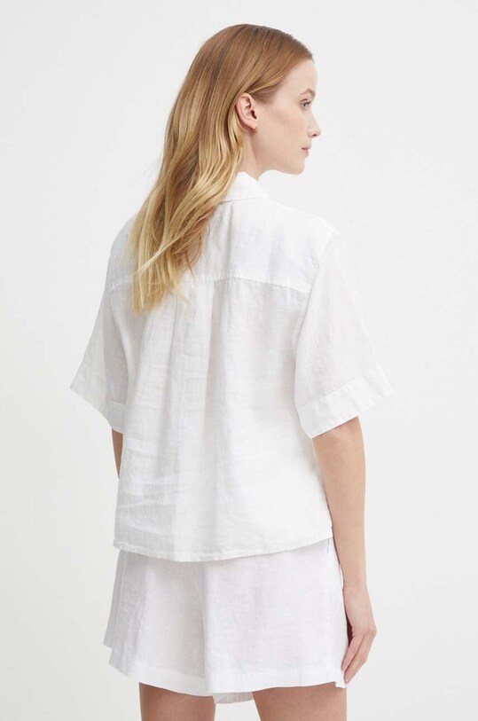 Odzież Tommy Hilfiger koszula lniana WW0WW41392 biały