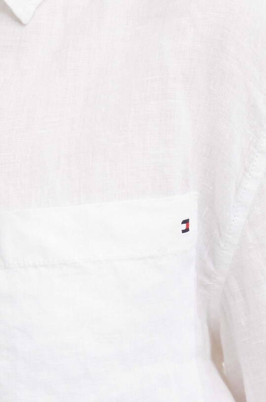 Tommy Hilfiger koszula lniana WW0WW41392 biały