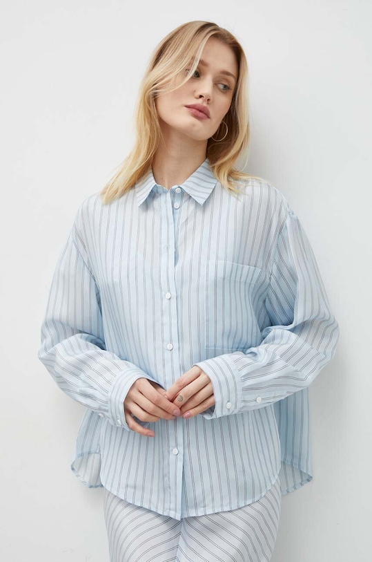 Herskind koszula jedwabna River River regular niebieski 5177980