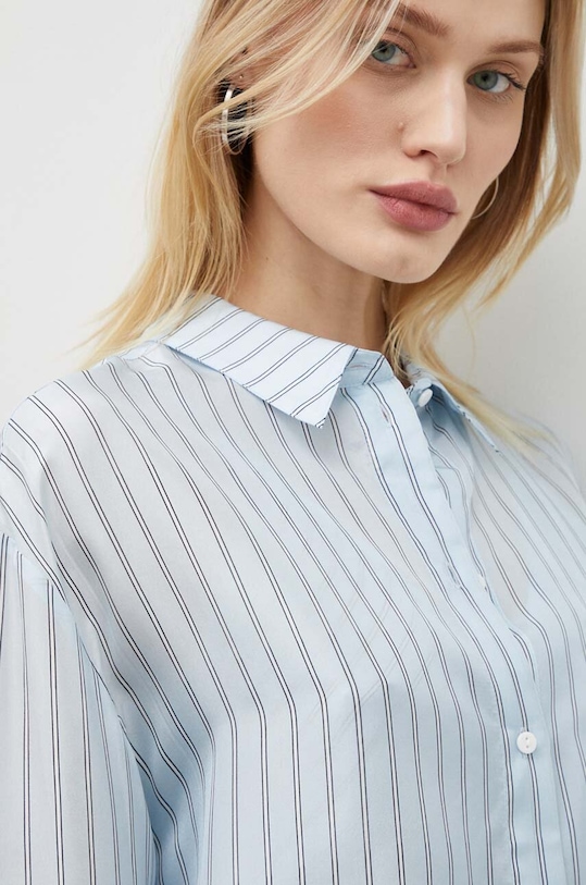 Herskind koszula jedwabna River River niebieski 5177980