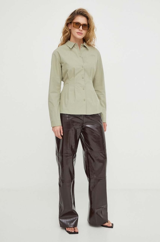 Résumé koszula bawełniana 19600951 zielony SS24