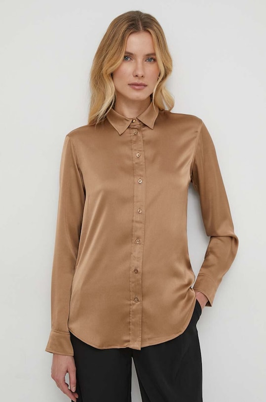Lauren Ralph Lauren cămașă lung maro 200909344