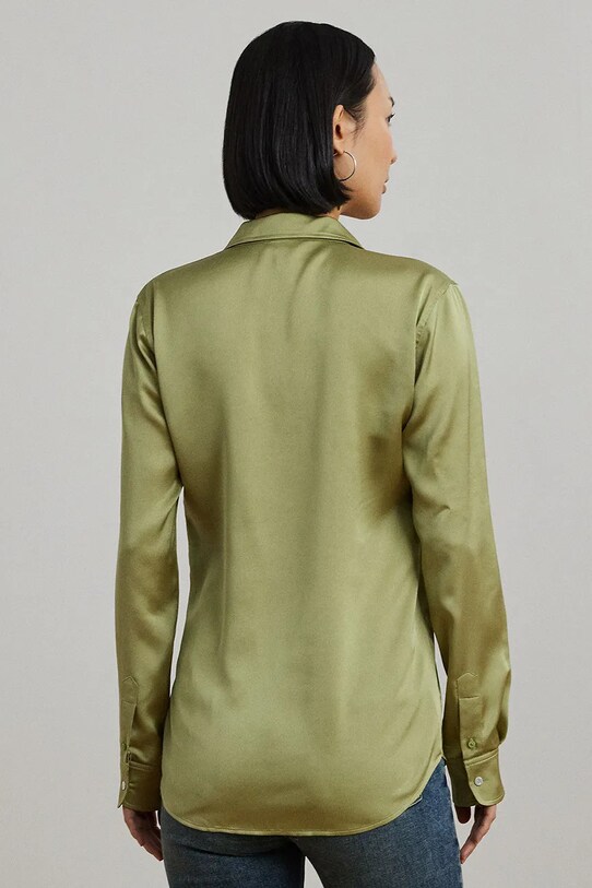 Lauren Ralph Lauren cămașă 200909344 verde SS25