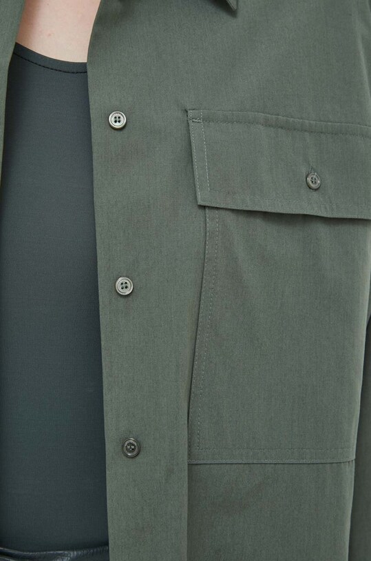 Weekend Max Mara koszula bawełniana 2415111011600 zielony