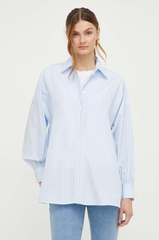 Weekend Max Mara koszula bawełniana niebieski 2415111051600
