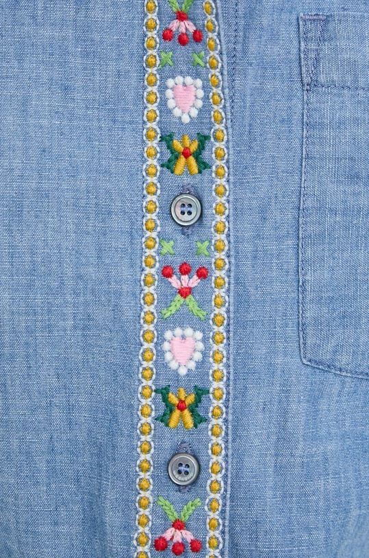 Weekend Max Mara koszula bawełniana 2415111091600 niebieski SS24