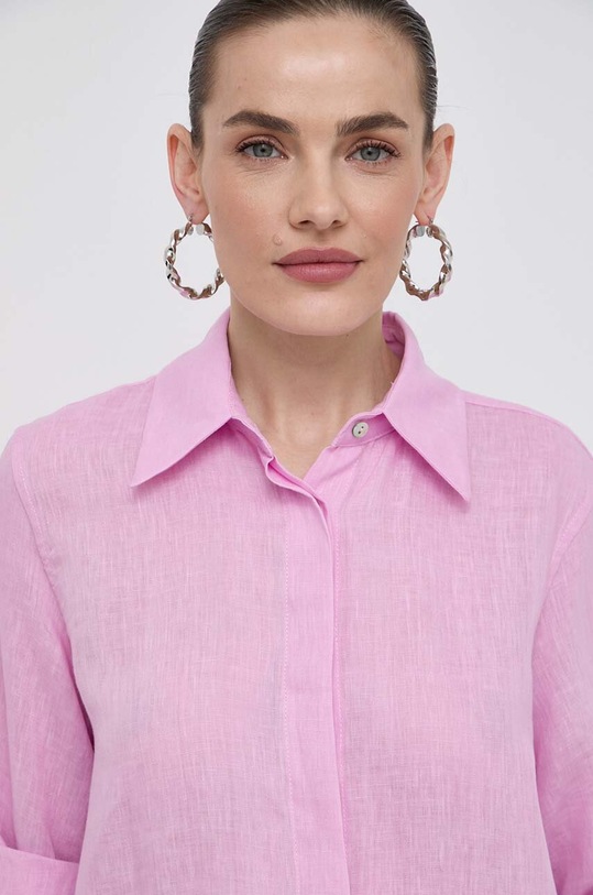Marella koszula lniana różowy 2413111104200