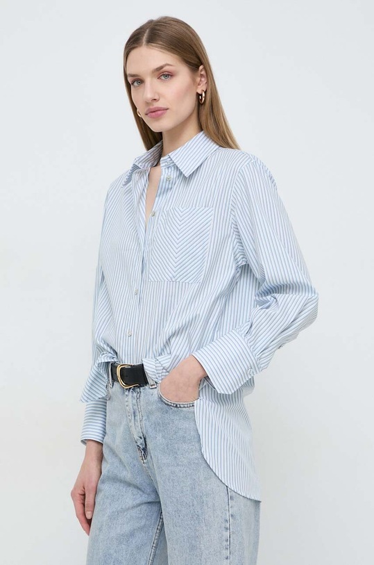 Marella koszula bawełniana wzorzyste niebieski 2413191014200