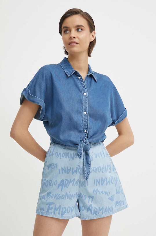 Pepe Jeans camasa MOANA scurt albastru PL304838
