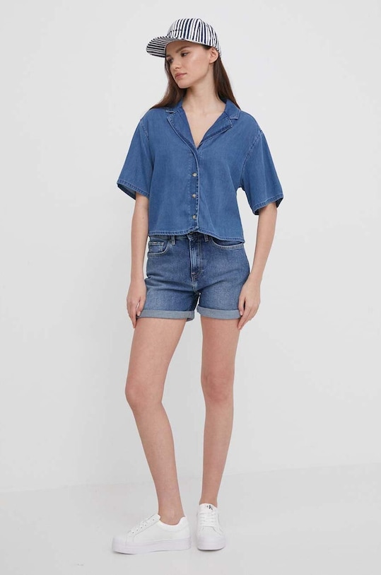 Pepe Jeans camasa Ava PL304845 albastru SS24