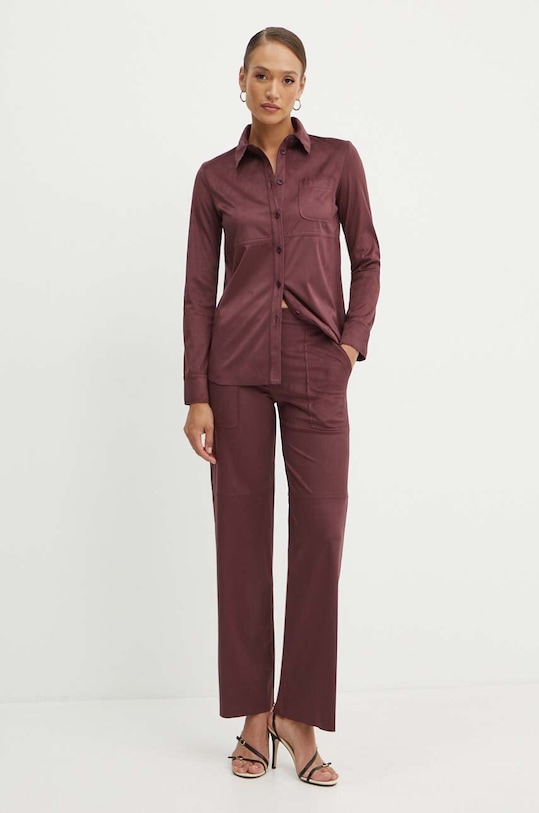 MAX&Co. koszula 2416911022200 bordowy SS24