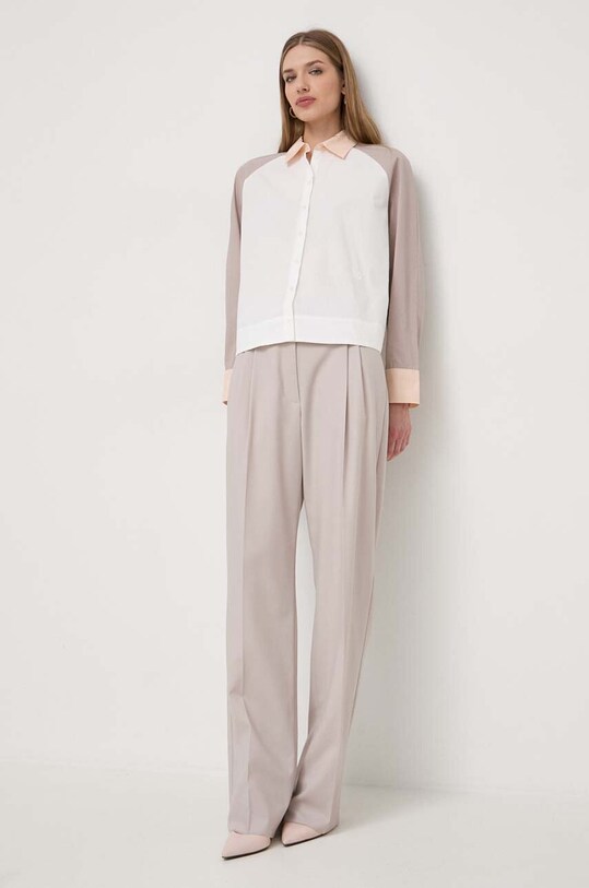 Bombažna srajca Armani Exchange 3DYC07.YN3NZ bela SS24