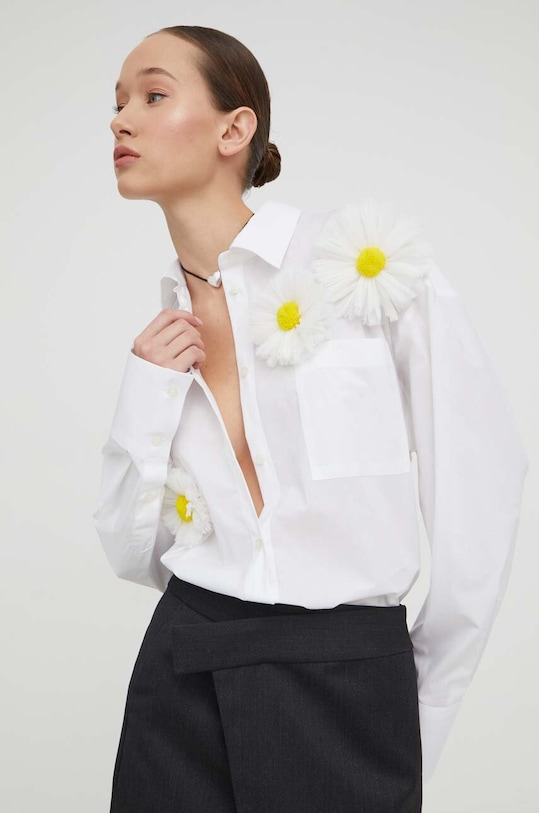 Pamučna košulja MSGM bijela 3641MDE20X.247101