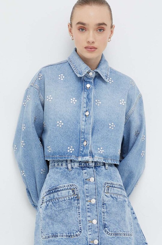 MSGM koszula jeansowa niebieski 3641MDE234X.247272
