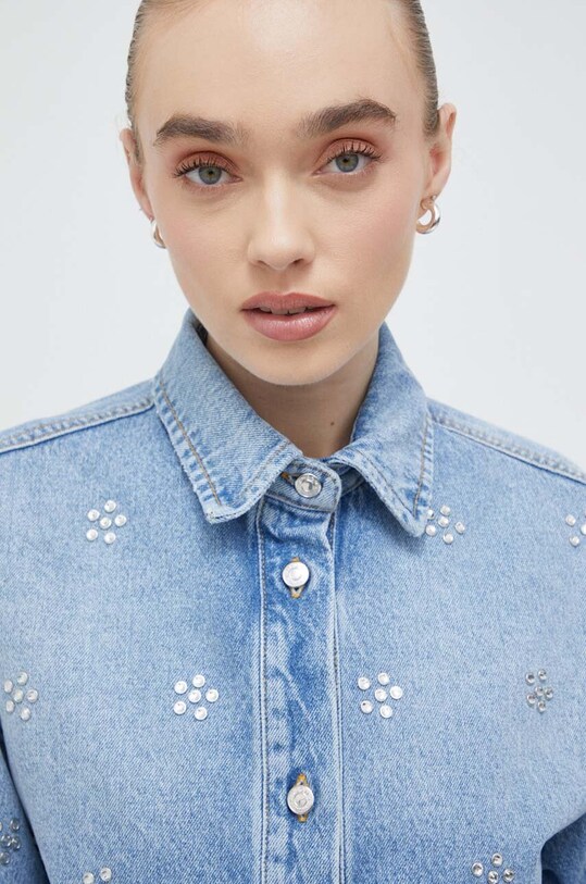 MSGM koszula jeansowa 3641MDE234X.247272 niebieski