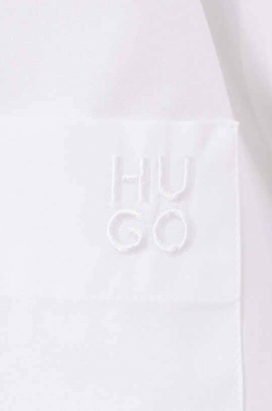 Βαμβακερό πουκάμισο HUGO 50515741 λευκό