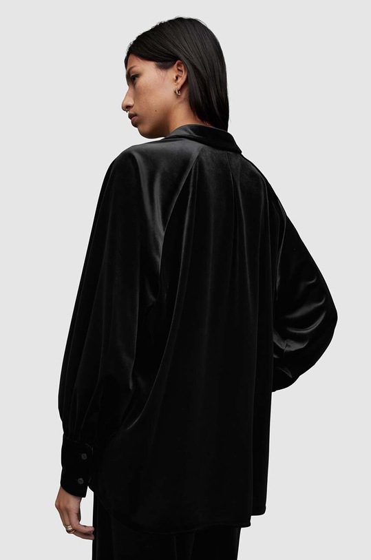 Oblečení Velurová košile AllSaints Oana W003PZ černá