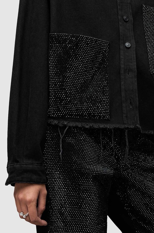 Îmbrăcăminte AllSaints camasa jeans Nicky WH045Z negru