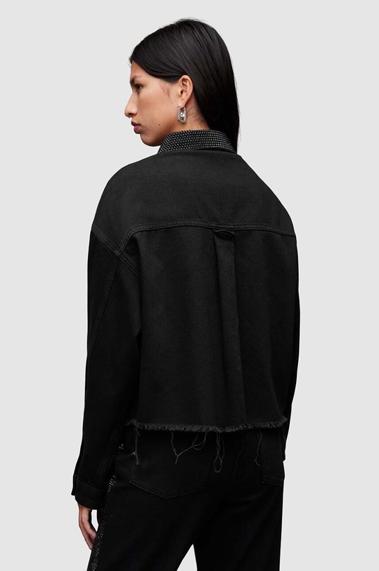 AllSaints camasa jeans Nicky WH045Z negru