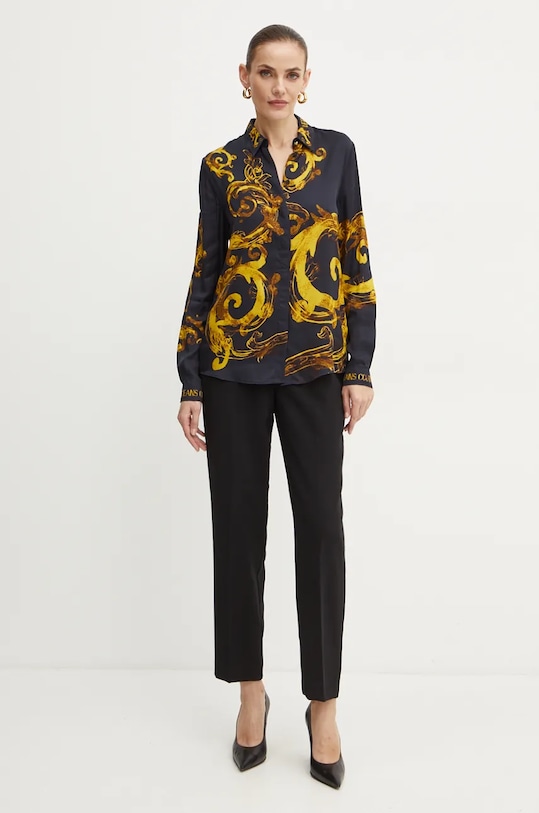 Versace Jeans Couture cămașă 76HAL2P1.NS459 negru SS24