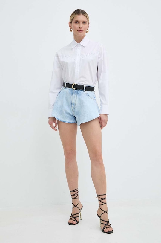 Bavlněná košile Pinko 103736.A1XO bílá SS24