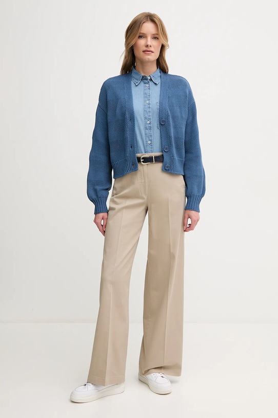 United Colors of Benetton camasa jeans 5DHJDQ07U albastru SS25