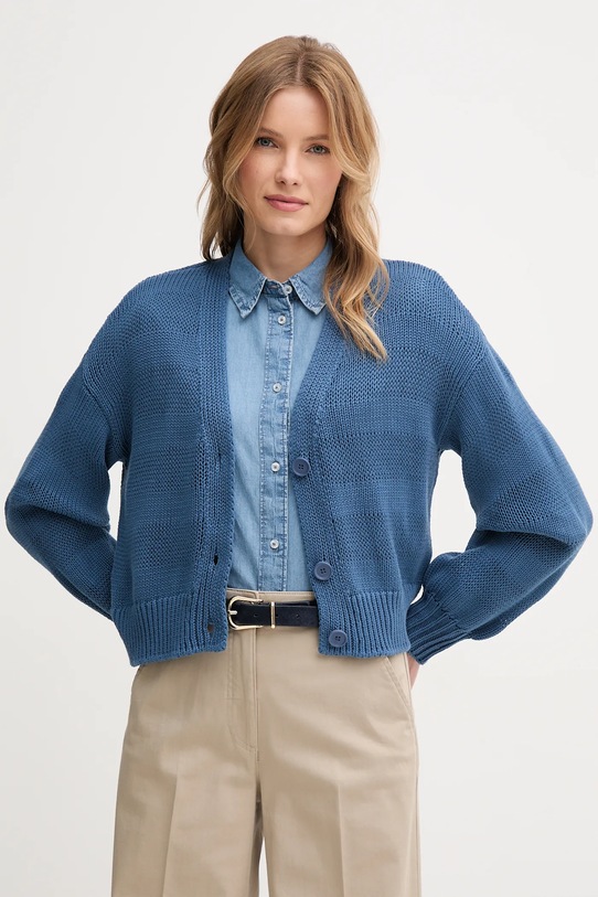 United Colors of Benetton camasa jeans albastru 5DHJDQ07U