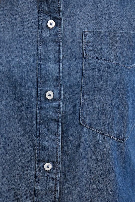 Rifľová košeľa United Colors of Benetton 5DHJDQ07U tmavomodrá