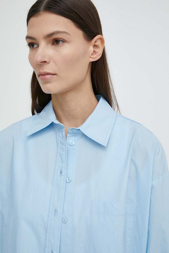 Bombažna srajca 2NDDAY 2ND Didier TT - Cotton Delight 2242130257 modra