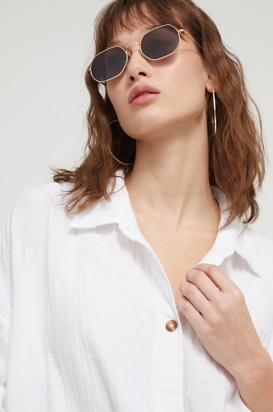 Roxy koszula bawełniana Morning Time biały ERJWT03613