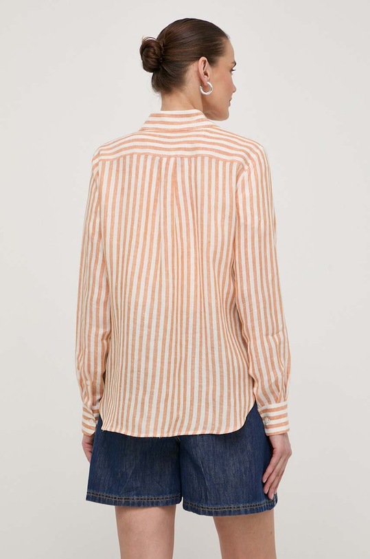 Odzież Weekend Max Mara koszula lniana 2415111022600 pomarańczowy