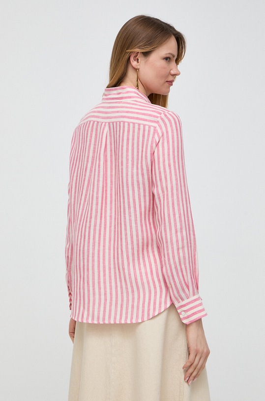 Odzież Weekend Max Mara koszula lniana 2415111022600 różowy