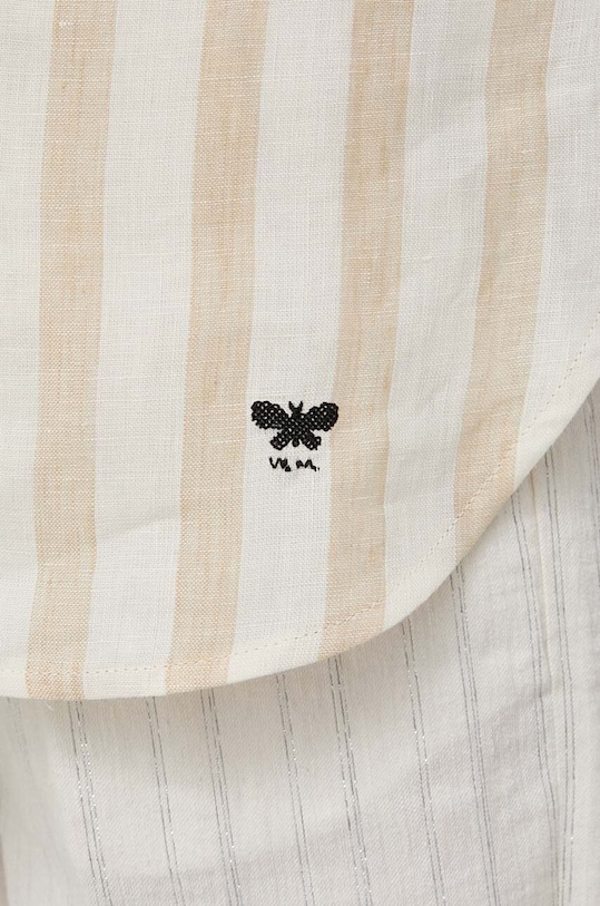 Weekend Max Mara koszula lniana 2415111022600 beżowy