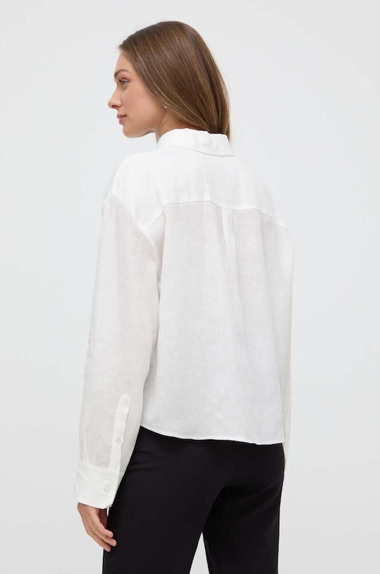 Odzież Weekend Max Mara koszula lniana 2415111032600 beżowy