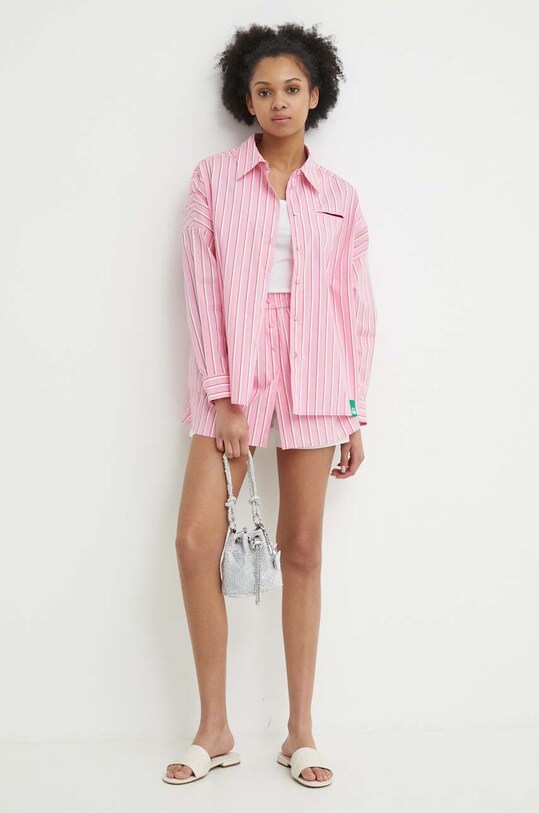 Košeľa United Colors of Benetton 5RTCDQ08W ružová SS24