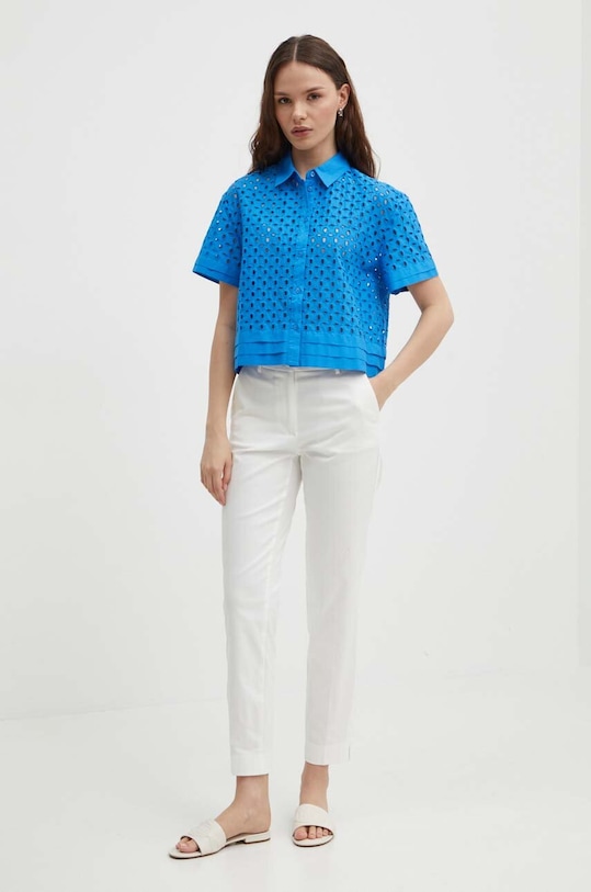 Košeľa United Colors of Benetton 58BHDQ08B modrá SS24