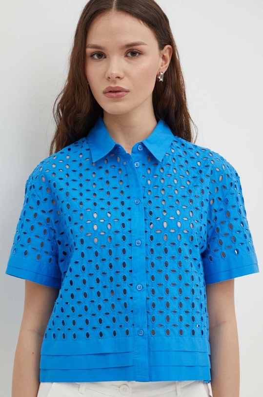 Košeľa United Colors of Benetton modrá 58BHDQ08B