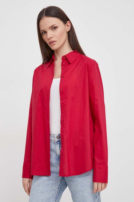 Бавовняна сорочка United Colors of Benetton casual рожевий 5CQYDQ06U