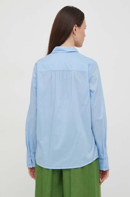 Одяг Бавовняна сорочка United Colors of Benetton 5CQYDQ06U блакитний