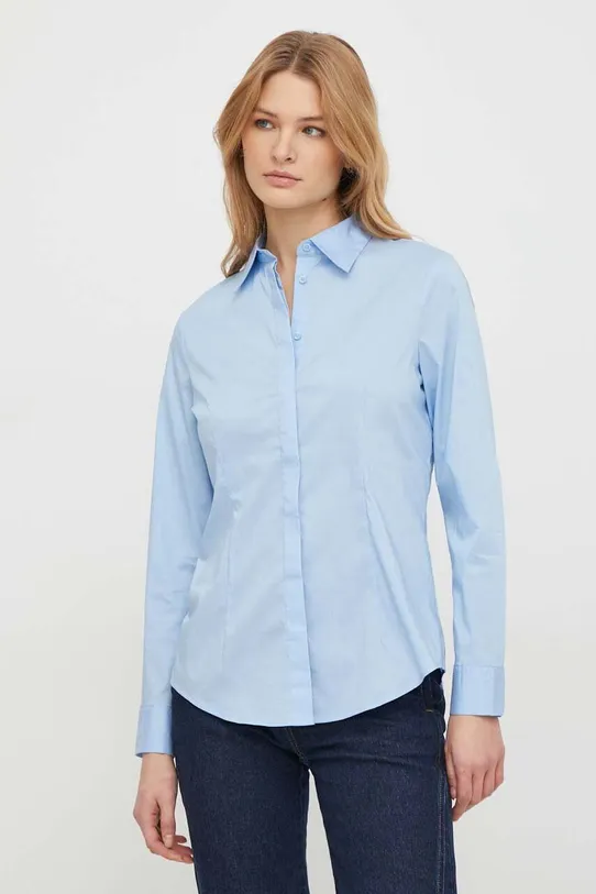 United Colors of Benetton koszula z elastanem niebieski 5AWRDQ03B